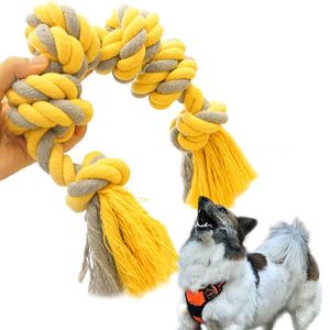 Palla di cotone rosa resistente intrecciata annodata Extra <span class=keywords><strong>Large</strong></span> Heavy Duty Pet peluche corda per cani giocattoli per masticatori aggressivi - Product Image 2