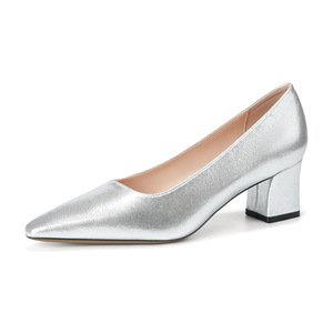 Escarpins en cuir verni pour femme 7288C, à bout pointu, talon carré de hauteur moyenne, style coréen, chaussures de travail confortables - Product Image 5