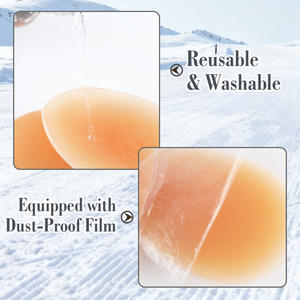 Genouillères en silicone pour le ski et le patinage, protection contre <span class=keywords><strong>les</strong></span> blessures avec soutien rembourré - Product Image 5