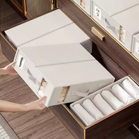 Boîte de rangement pliable en tissu pour vêtements, literie domestique, housse de couette, rangement, artefact, drap de lit en couches, ensemble de quatre pièces