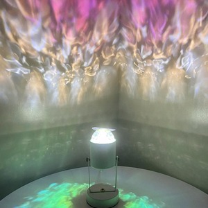 Lampe de table à effet d'ondulation d'eau, petite veilleuse, lumière d'ambiance rotative pour chevet, décoration de chambre, projection <span class=keywords><strong>Netflix</strong></span> - Product Image 1