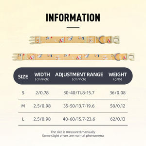 Kalung Anjing Anti Hilang, Empuk, Dapat Disesuaikan, Bahan Poliester Tahan Lama dengan Cetak Kustom, Dilengkapi Gesper, Kalung Hewan Peliharaan yang Dipersonalisasi - Product Image 4