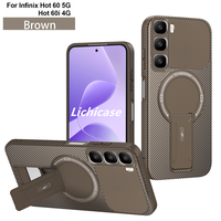 Coque de téléphone magnétique forte à trou de précision antidérapant Lichicase pour Infinix Hot 60 60i 60Pro 60Pro + coque arrière en TPU