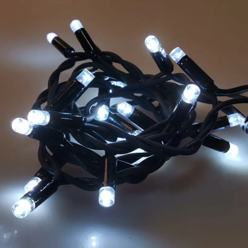 Twinkle string light Black Rubber wire waterproof outdoor IP65 decorative Christmas 10m/33FT 100 leds light