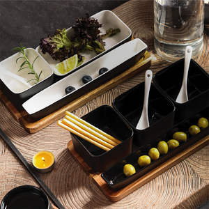 Juego de Platos Negros Vintage LovingHome, Juego de Vajilla de Porcelana, Juego de Vajilla de Cerámica de Estilo <span class=keywords><strong>Chino</strong></span> de Lujo - Product Image 2