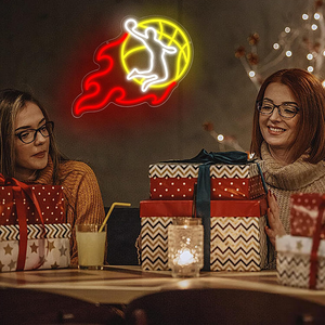 Dunk <span class=keywords><strong>ป้าย</strong></span><span class=keywords><strong>ไฟ</strong></span>นีออน USB หรี่แสงได้สำหรับนักบาสเก็ตบอลถ้ำสแลมดังค์ป้าย LED สำหรับศาลห้องนอนปาร์ตี้คลับวันเกิดของขวัญวันเกิดแฟนบาสเก็ตบอล - Product Image 5