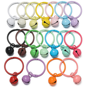 Anneau de 30 mm + Clochette de 14 mm pour porte-clés, accessoires de collier pour animaux de compagnie, pendentifs pour sac à dos, breloques de sac, anneaux d'ouverture, clochettes - Product Image 1