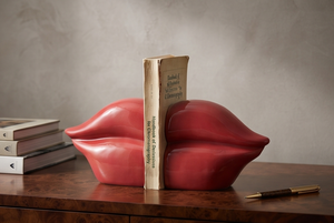 Sujetalibros con Diseño de Labios Rojos, Decorativo, Estilo Único de Resina, para Hogar, Oficina, Biblioteca, Estante, Escritorio, Decoración Moderna de Interiores - Product Image 5