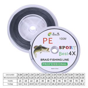 4X Ligne de pêche en PE de haute qualité et résistante <span class=keywords><strong>pour</strong></span> la pêche en plein air, ligne de pêche 100m - Product Image 2