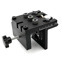 Kit de gabarit pour le travail du bois 3 en 1 avec pince de positionnement Guide de perçage réglable Localisateur d'outils de menuiserie