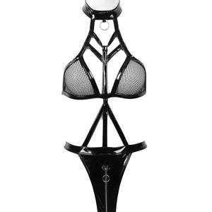 Lencería negra sexy para <span class=keywords><strong>mujer</strong></span> Body <span class=keywords><strong>de</strong></span> malla Panel <span class=keywords><strong>de</strong></span> pecho <span class=keywords><strong>de</strong></span> red BDSM Zip <span class=keywords><strong>ropa</strong></span> <span class=keywords><strong>de</strong></span> entrepierna abierta con cuello <span class=keywords><strong>de</strong></span> una pieza <span class=keywords><strong>de</strong></span> talla grande - Product Image 5