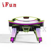 Table de hockey sur air Power Puck, jeu d'arcade à monnayeur pour 2 joueurs avec notation numérique LED et échange de tickets