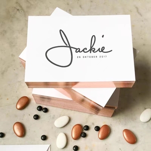 بطاقة "thank you" للأعمال الصغيرة بطاقة عمل من الورق الفني مطبوع عليها طباعة مزدوجة الوجهين بشعار مخصص بطبعة طباعة ذهبية - Product Image 5