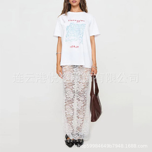 Hot-selling European and American style sexy <b>lace</b> see-through long dress for cross-border e-commerce, source factory wholesale - Product Image 5