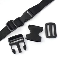 Meetee F5-6 32/50mm DIY Bagages Accessoires Vêtements Libération Fermoir Réglable Sangle Décorative Noir Libération Boucles En Plastique
