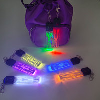 Porte-clés LED RGB en acrylique vierge pour sublimation, avec boîtier de batterie intégré