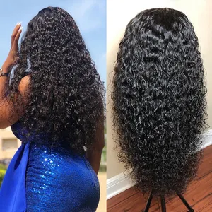 100% Raw Indian Hair Natural Colored Water Wave Wigs Lace Wig Human Hair 4x4 Hd Glueless Lace Unprocessed Hair For Black Women