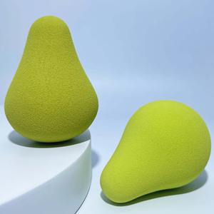 Herramientas faciales con logotipo privado personalizable suave en forma de fruta belleza Puff base licuadora corrector maquillaje esponja <span class=keywords><strong>terciopelo</strong></span> rubor - Product Image 6