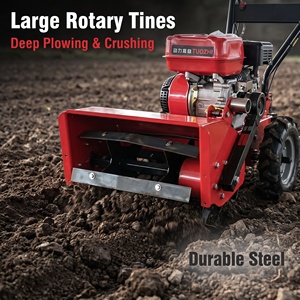 Motoculteur à essence 7HP à deux roues motrices avec engrenage, cultivateur multifonctionnel autopropulsé pour <span class=keywords><strong>le</strong></span> labourage et <span class=keywords><strong>le</strong></span> désherbage - Product Image 4