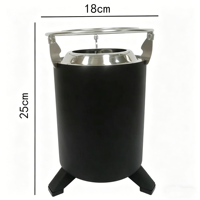 Poêle à bois portable en acier inoxydable sans fumée pour le camping en plein air, foyer pour la cour, le patio et le barbecue