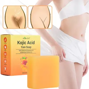  Vente en gros 100% savon naturel hygiène vaginale ph étiquette privée savon biologique fait à la main coloré acide kojique soa pour le blanchiment du vagin