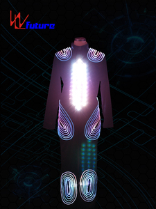 Mono de fibra óptica LED, traje de baile luminoso para espectáculo de escenario, ropa de actuación iluminada, diseño de vestido de <span class=keywords><strong>Flamenco</strong></span>/Ballet - Product Image 5
