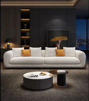 Vente directe des fabricants de meubles de salon modernes nordiques, canapé modulaire beige et blanc, canapé de sol Booker