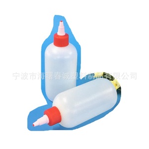 Botella de plástico redonda Chuncheng de 250 ml con tapa de boquilla puntiaguda para almacenamiento de pegamento y pigmentos - Product Image 3