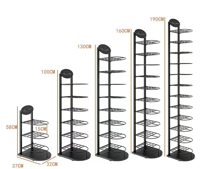Customizable Modern Recyclable Wood Shoe Display Stand for Commercial Supermarket Floor Standing Display Unit — view 3