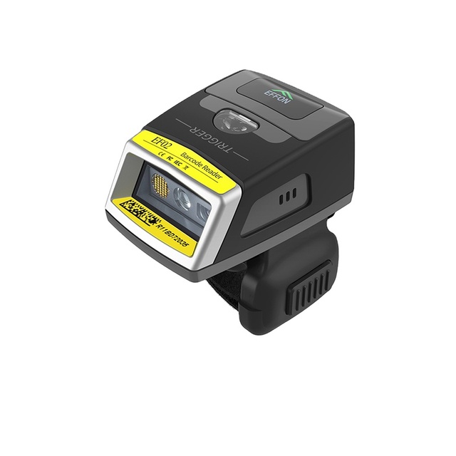 Bluetooth 1D 2D QR Code Reader Wearable Scanner Hand Worn Barcode Scanner 1D 2D for Warehouse