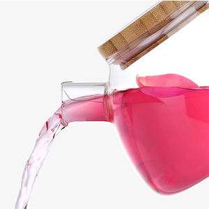 Cafetière à <span class=keywords><strong>double</strong></span> <span class=keywords><strong>paroi</strong></span> en verre de style moderne, infuseur japonais, bouilloire, théière en verre transparente avec couvercle en bambou - Product Image 2