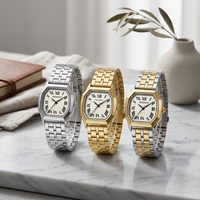 Fabricant de montres à quartz pour femmes avec logo personnalisé, boîtier octogonal en acier inoxydable 316L, mouvement japonais, élégant, mode, OEM ODM
