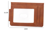 Dompet Kartu Tipis Kulit PU Crazy Horse Logo Kustom dengan Penjepit Uang Magnetik, Tempat Kartu Kredit, ID, dan Kartu Bank