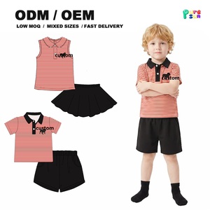 Conjuntos de Ropa Infantil al por Mayor, Camisetas <span class=keywords><strong>Polo</strong></span> Personalizadas para Niños, Ropa de Algodón para Niños para el Día del Partido, OEM ODM - Product Image 1