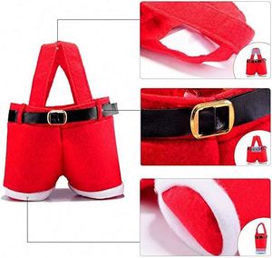 Sac cadeau en feutre de Noël très populaire, sac à bonbons en feutre pour mariage, articles de Noël personnalisables, sac fourre-tout cadeau en forme de pantalon de Père Noël - Product Image 6