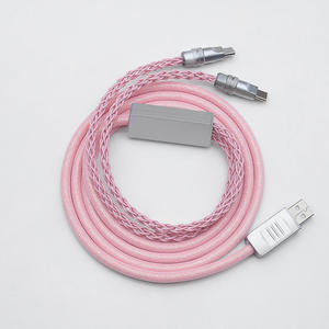 <span class=keywords><strong>Cable</strong></span> dual 8K de alta velocidad con doble conector TIPO-C para teclado <span class=keywords><strong>y</strong></span> ratón, con <span class=keywords><strong>cable</strong></span> de datos para teclado de eje magnético para juegos RGB en cibercafés. - Product Image 3