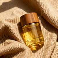 Flacon de parfum en verre cylindrique transparent de 50 ml, vide, rond, fantaisie, personnalisé, neuf, avec sertissage, pour usine OEM