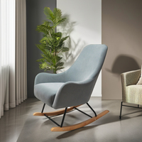 Chaise berçante d'intérieur confortable en PU avec dossier en velours doux pour la maison Villa appartement école salle utilisation petite quantité minimale de commande