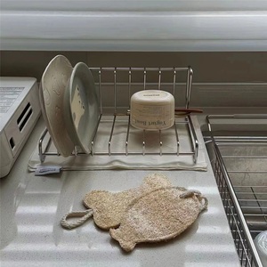 Modern Standing Type 304 Stainless Steel Kitchen Towel Storage <b>Rack</b> with Waterproof Non-folding Design for Draining - Product Image 2