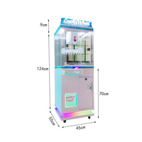 Machine à griffes bleue grandeur nature pour enfants et adultes, véritable jouet d'arcade avec des prix en forme de poupées pour la récompense et le plaisir
