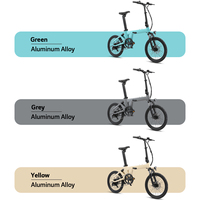 Vélo électrique pliable léger 20 pouces à pneus larges, batterie lithium 36V 10Ah, moteur moyeu arrière 250W, 7 vitesses, autonomie 60km, stock UE