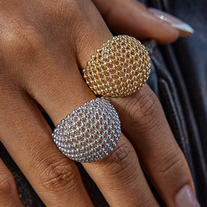 แหวนทรงเรขาคณิตทันสมัย ทอง 18K สแตนเลสสตีล ลายฉลุ สำหรับทุกเพศ เหมาะสำหรับงานปาร์ตี้ - Product Image 3