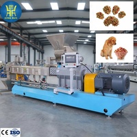 Ligne de traitement automatique industrielle à haute efficacité en acier inoxydable à double vis extrudée à sec pour aliments pour chiens et chats