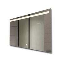 E104H60120 ED miroir de salle de bain Anti-buée mural à mémoire de luminosité variable lumières avant miroir de maquillage 60x120cm 60x120cm