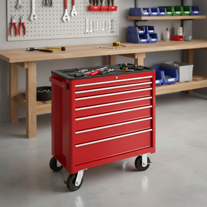 Chariot d'outils de réparation de voiture, boîte à outils en acier, sept tiroirs, livraison gratuite - Product Image 4