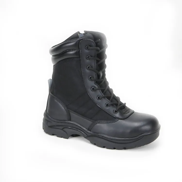 Lace Up Breathable Desert Hiking Boots Men Side Zipper Steel Toe Slip ResistantSafety Shoes
