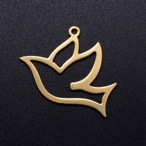 팔찌 목걸이 만들기에 대 한 사용자 지정 스테인레스 스틸 비둘기 매력 비행 비둘기 모양 액세서리 매력 실버 골드 저렴 한 도매 - Product Image 3