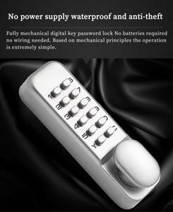 Hai mặt không thấm nước chống trộm cơ khí đẩy nút kỹ thuật số mật khẩu khóa bền duy nhất khóa lưỡi xử lý chính khóa cửa - Product Image 3