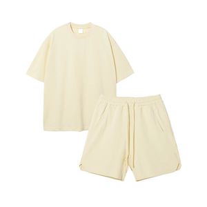 T-shirt personalizzata da uomo oversize tinta unita Shorts manica t-shirt da uomo sottile estate due pezzi <span class=keywords><strong>Set</strong></span> di <span class=keywords><strong>abbigliamento</strong></span> - Product Image 5