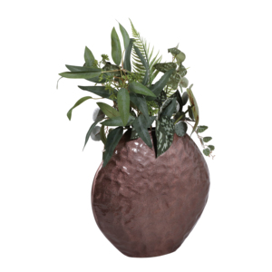 Vaso in metallo scolpito e testurizzato, moderno vaso decorativo per fiori, per soggiorno, camera da letto, ufficio, scrivania, decorazioni per la casa - Product Image 2